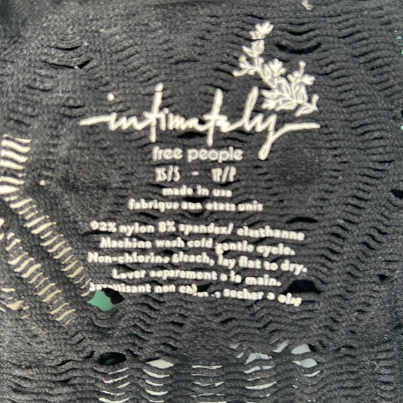 NWT Fee People So Bright Brami Bralette Black Size Xs/S - Picture 6 of 12